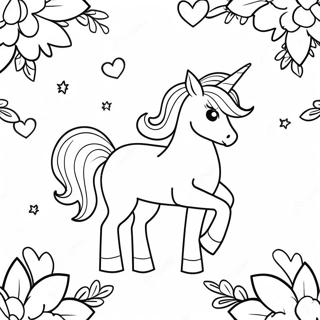 Pagina Da Colorare Di Unicorno Per San Valentino 47533-39535