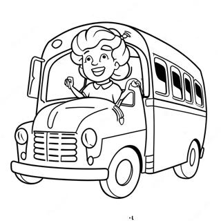 Pagina Da Colorare Di Ms Frizzle Alla Guida Del Magic School Bus 4762-3832