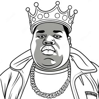 Pagina Da Colorare Di Biggie Smalls Con Corona 47825-39761