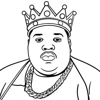 Pagina Da Colorare Di Biggie Smalls Con Corona 47825-39763