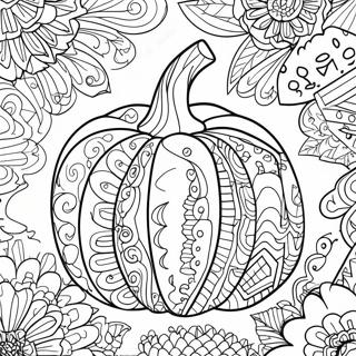 Pagina Da Colorare Zucca Zentangle Di Halloween 48114-39978