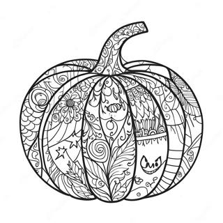 Pagina Da Colorare Zucca Zentangle Di Halloween 48114-39979