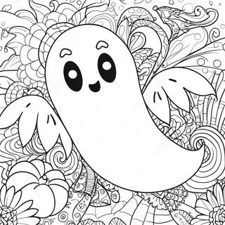 Pagina Da Colorare Fantasma Zentangle Spettrale Di Halloween 48115-40001