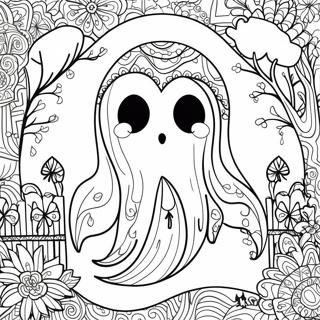 Pagina Da Colorare Fantasma Zentangle Spettrale Di Halloween 48115-40004