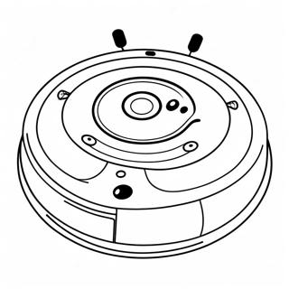 Pagina Da Colorare Del Roomba Carino Con Faccia Sorridente 48255-40113