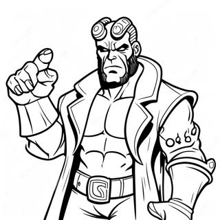 Hellboy Con La Mano Destra Del Destino Pagina Da Colorare 48425-40235