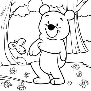 Pagina Da Colorare Di Winnie The Pooh In Autunno 48494-40295