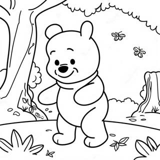 Pagina Da Colorare Di Winnie The Pooh In Autunno 48494-40296