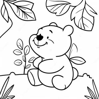 Pagina Da Colorare Di Winnie The Pooh Con Foglie Colorate 48495-40300