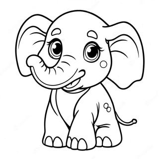 Carino Elefante Bambino Pagina Da Colorare 48555-40339