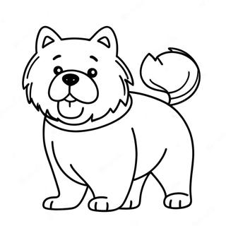 Pagina Da Colorare Di Un Cane Chow Chow 48674-40444