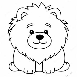 Pagina Da Colorare Di Un Cucciolo Di Chow Chow Soffice 48675-40436