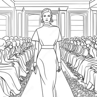 Pagina Da Colorare Della Sfilata Di Moda Dior 48725-40479