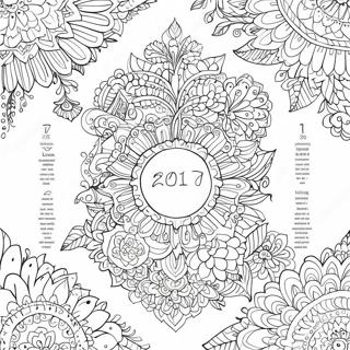 Pagina Da Colorare Del Calendario Johanna Basford 2017 Intricata 48915-40630