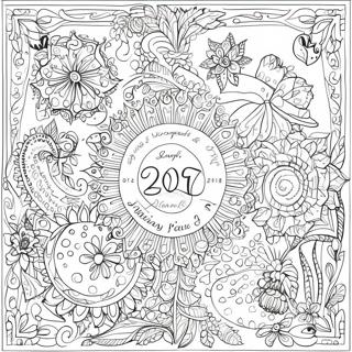 Pagina Da Colorare Del Calendario Johanna Basford 2017 Intricata 48915-40631