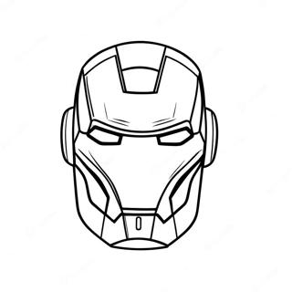 Maschera Di Iron Man Pagine Da Colorare