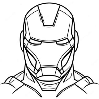 Pagina Da Colorare Della Maschera Di Iron Man 48924-40638