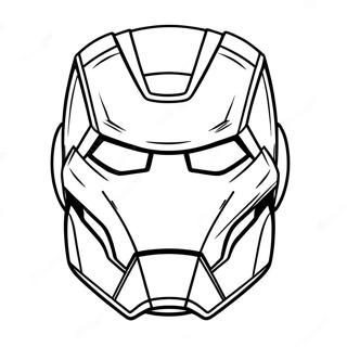 Pagina Da Colorare Della Maschera Di Iron Man 48924-40639