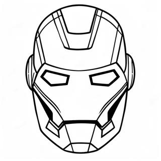 Pagina Da Colorare Della Maschera Di Iron Man Dettagliata 48925-40643