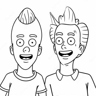 Pagina Da Colorare Di Beavis E Butthead In Costumi Buffi 48995-40700