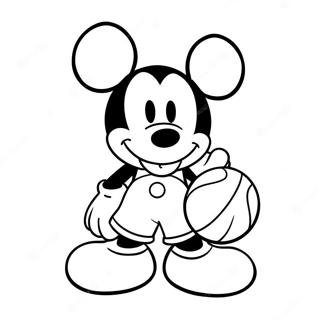 Mickey Mouse Basket Pagine Da Colorare