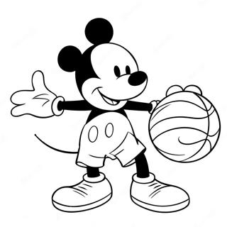 Pagina Da Colorare Di Topolino Che Gioca A Basket 49354-40975