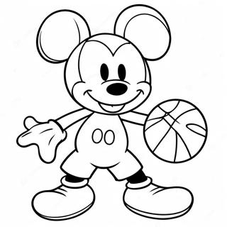 Pagina Da Colorare Di Topolino Che Gioca A Basket 49354-40976