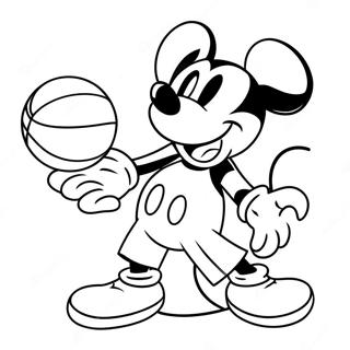 Pagina Da Colorare Di Topolino Che Gioca A Basket 49354-41177