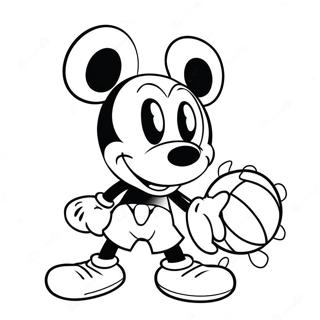 Pagina Da Colorare Di Topolino Che Gioca A Basket 49354-41179