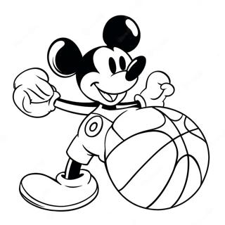 Pagina Da Colorare Di Topolino Che Gioca A Basket 49354-41180