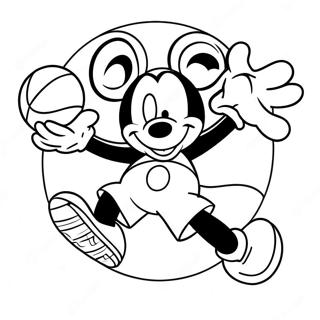 Pagina Da Colorare Di Topolino Che Schiaccia A Canestro 49355-41186