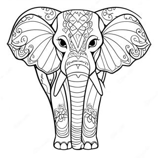 Pagina Da Colorare Di Un Maestoso Elefante Africano 49485-41074