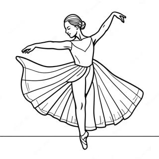 Pagina Da Colorare Di Un Ballerino Di Balletto In Posa Graziosa 49495-41295