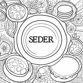 Pagina Da Colorare Del Piatto Del Seder Di Pasqua 49534-41130