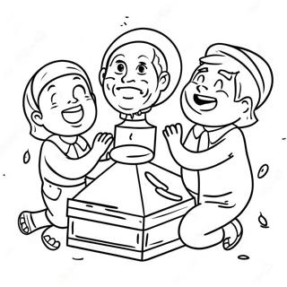 Pagina Da Colorare Della Gioiosa Celebrazione Della Prima Pasqua 49535-41328