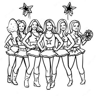 Pagina Da Colorare Delle Cheerleader Dei Dallas Cowboys 4953-3974