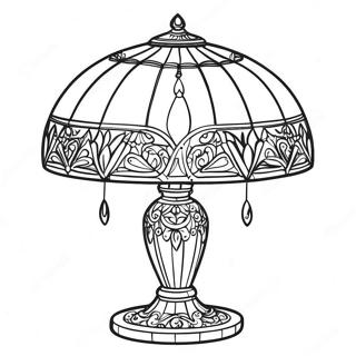 Pagina Da Colorare Di Una Lampada Tiffany Elegante 49545-41123