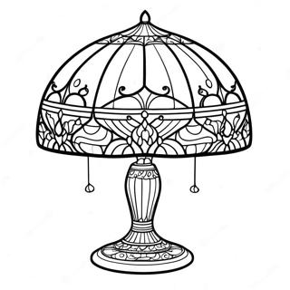 Pagina Da Colorare Di Una Lampada Tiffany Elegante 49545-41124