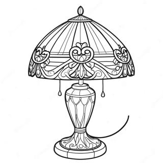 Pagina Da Colorare Di Una Lampada Tiffany Elegante 49545-41337