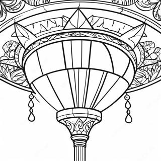 Pagina Da Colorare Di Una Lampada Tiffany Elegante 49545-41339