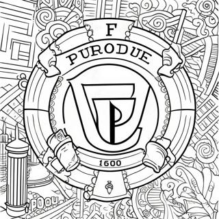 Pagina Da Colorare Del Logo Della Purdue University 49574-41364