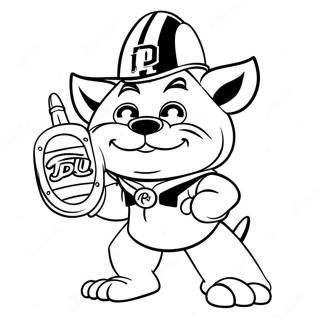 Pagina Da Colorare Della Mascotte Dei Purdue Boilermakers 49575-41371