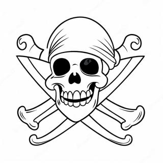 Pagina Da Colorare Del Jolly Roger Pirata Colorato 49825-41563