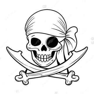 Pagina Da Colorare Del Jolly Roger Pirata Colorato 49825-41564