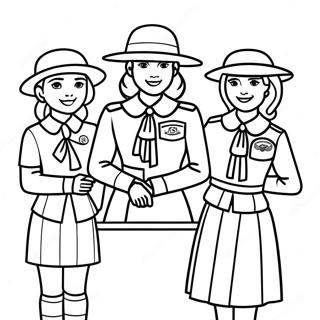 Pagina Da Colorare Juliette Gordon Low Con Le Girl Scouts 50035-41731