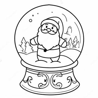 Pagina Da Colorare Globo Di Neve Magico Con Babbo Natale 5003-4015