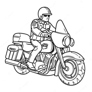 Pagina Da Colorare Di Motocicletta Della Polizia 50084-41764