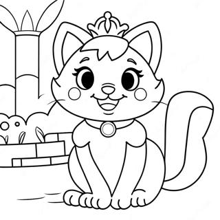 Pagina Da Colorare Del Gatto Di Princess Peach Avventuroso 50175-41853