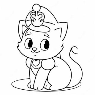 Pagina Da Colorare Del Gatto Di Princess Peach Avventuroso 50175-41856