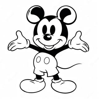 Mickey Mouse In Una Posa Divertente Pagina Da Colorare 50295-41942